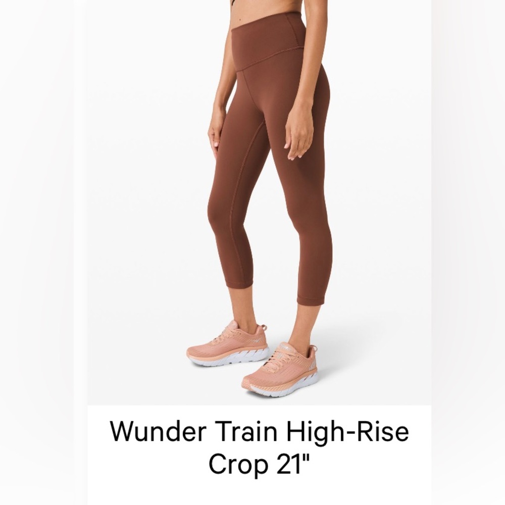 Lululemon wunder train high rise crop 21”